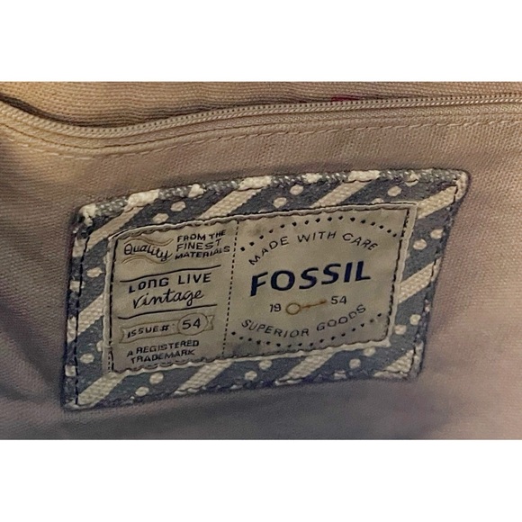 vintage fossil crossbody bag Top Handle Black Leather Bag Adjustable Messenger - Picture 10 of 14